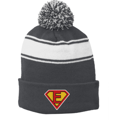 Winter Pom Pom (Embroidered & Multiple Color Choices)