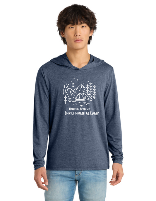 Environmental Camp Starry Night Light Long Sleeve Hooded Tee