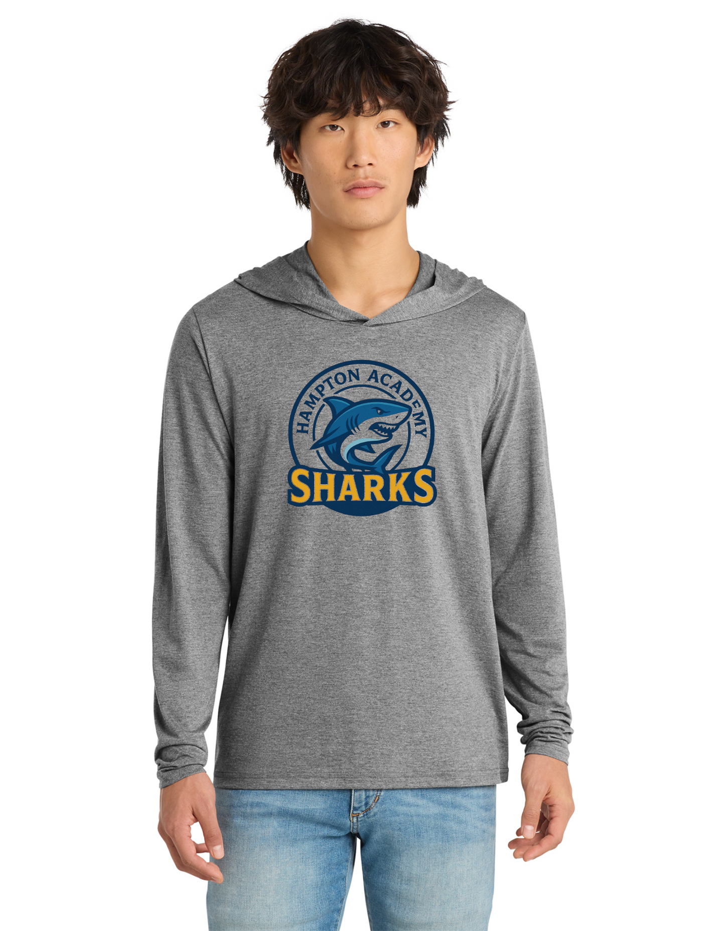 Hampton Sharks Light Long Sleeve Hooded Tee