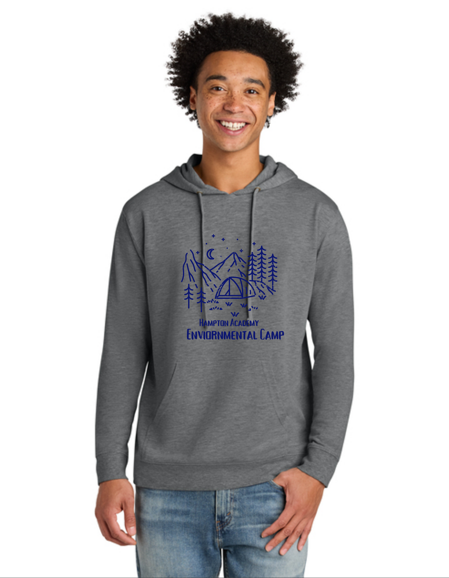 Environmental Camp Starry Night Long Sleeve Hoodie Tee
