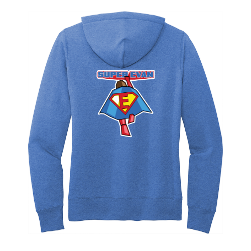 Super Evan Blue Hoodie Ladies
