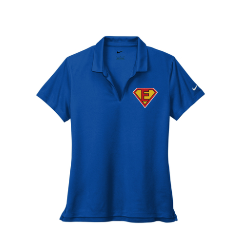 Nike Dri-FIT Micro Pique 2.0 with  Embroidery in Blue Ladies