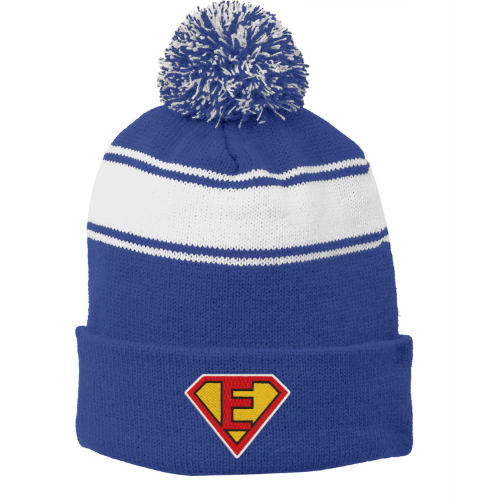 Winter Pom Pom (Embroidered & Multiple Color Choices)