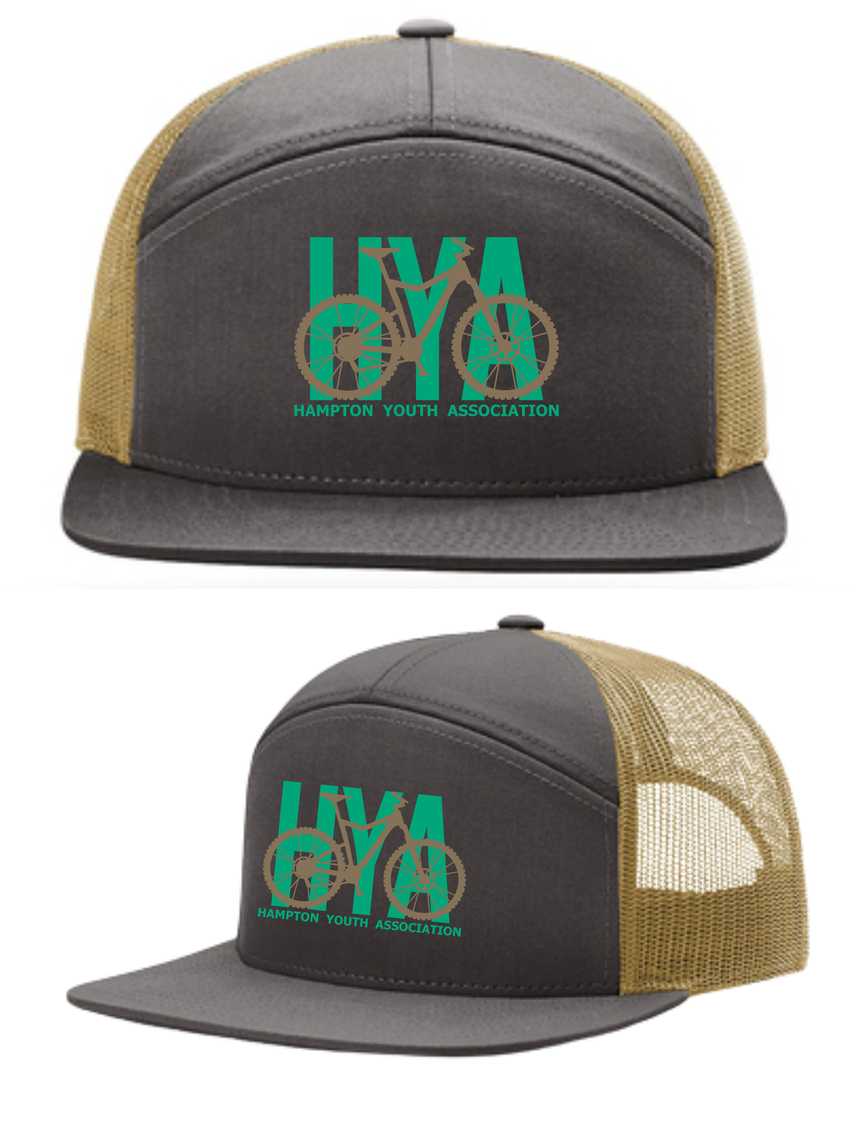 Biking Flat Hat Charcoal Earth