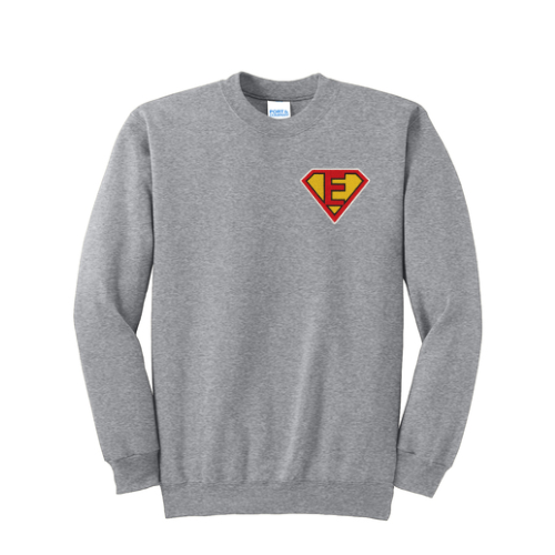 Super Evan Grey Crewneck Sweatshirt Embroidered Unisex