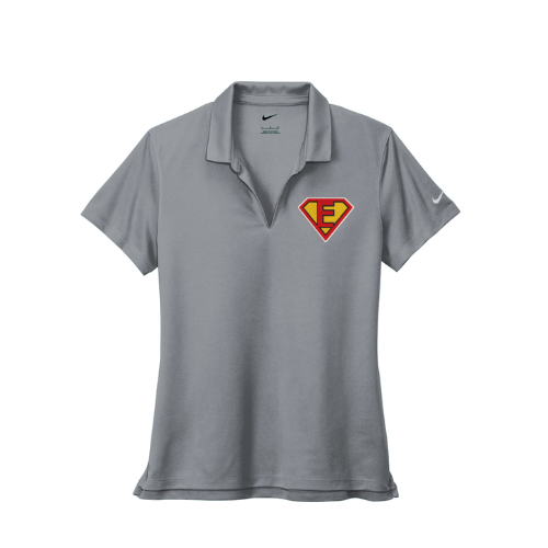 Nike Dri-FIT Micro Pique 2.0 with  Embroidery in Grey Ladies