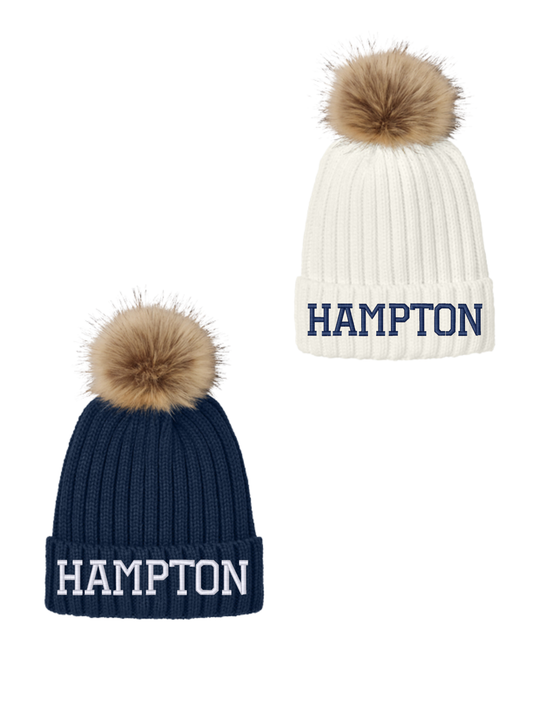 Hampton Faux Fir Beanie Embroidered