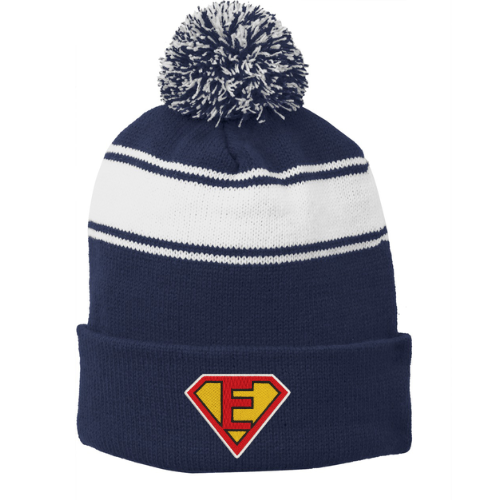 Winter Pom Pom (Embroidered & Multiple Color Choices)