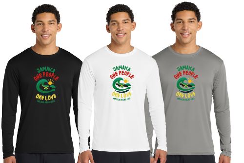 Jamaica Performance Sport Sweat Wicking Long Tee UPF