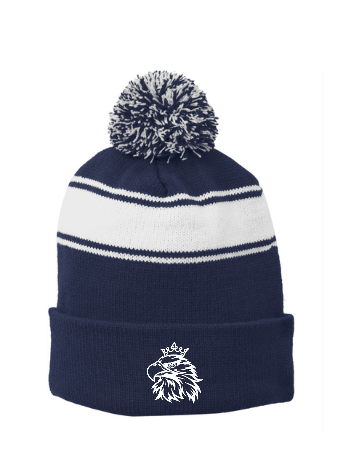 Pom Pom Beanie Embroidered