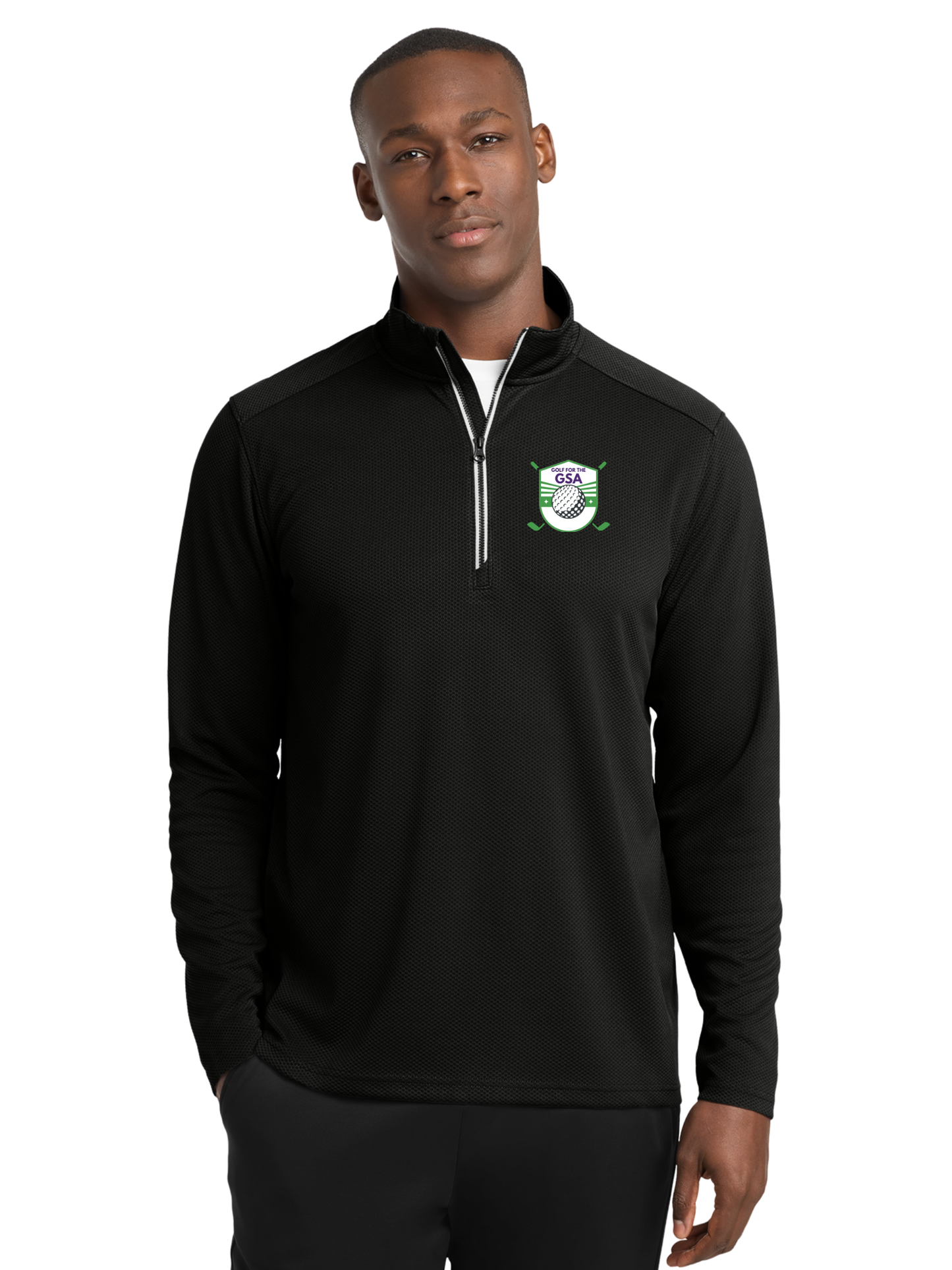 Textured 1/4-Zip Pullover